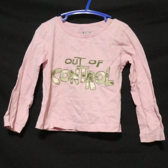 GENERATIONS | size 4 | Pink Out Of Control Print / Design Long Sleeve Top | GUC - Picture 1 of 16
